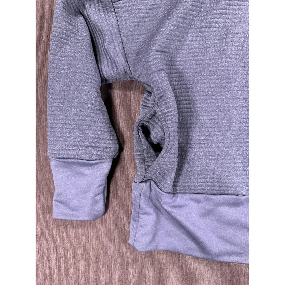Nike Dri-FIT Womens Full Zip Textured Ribbed Hoodie Grey Small